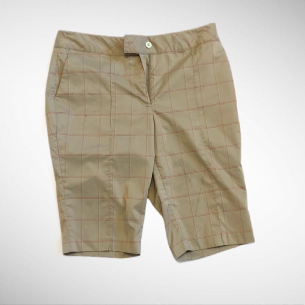 EP PRO From Afar Tan/Salmon Stretch Golf Shorts
